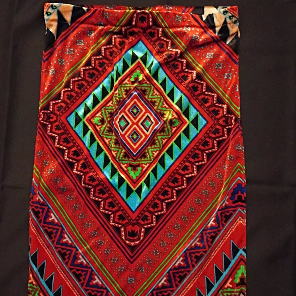 Asymmetrical print skirt